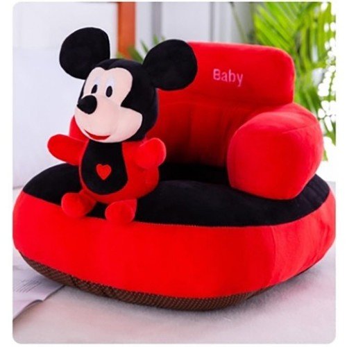 Fotoliu bebe cu spatar - cu mascota Mickey Mouse in fata, din plus