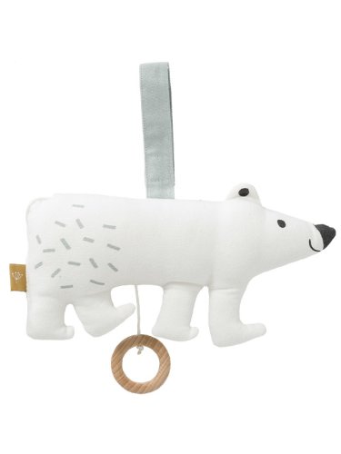 Fresk - Jucarie muzicala din bumbac organic polar bear