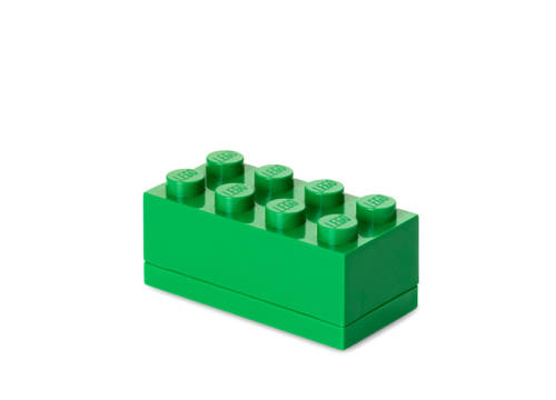 Mini cutie depozitare LEGO 2x4 verde inchis