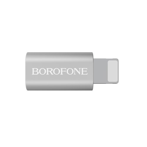 Adaptor Borofone, BV5 Micro USB to Lightning, Argintiu
