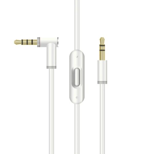 Cablu audio PadForce de 1.50m cu microfon RemoteTalk incorporat pentru casti Beats, Jack 3.5mm - Alb