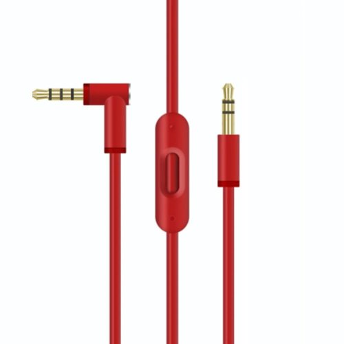 Cablu audio PadForce de 1.50m cu microfon RemoteTalk incorporat pentru casti Beats, Jack 3.5mm - Roșu