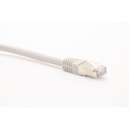 Cablu S/FTP Retea, Gri, Ethernet Cat6, 1m Lungime - Cablu Ecranat de Internet cu Mufa, Conector RJ45