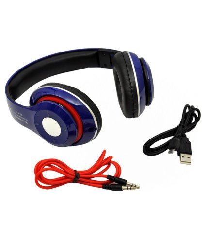 Casti Bluetooth Soundvox™ P-15 cu microfon, Over The Ear, Radio FM, Albastru