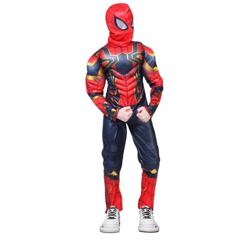 Olma - Costum cu muschi iron spiderman pentru baieti 110-128 cm 5-7 ani