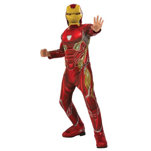 Marvel - Costum iron-man cu muschi pentru baieti l 8-10 ani