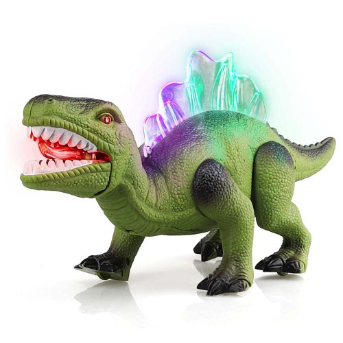 Dinozaur Morelladon Beltrani cu lumini, sunete si miscari realiste, Verde, 32cm, DY2001B RCO®