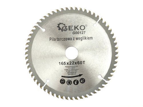 Disc circular pentru lemn 165x22x60T, Geko G00127