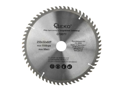 Disc circular pentru lemn 250x32x60T, Geko G78071