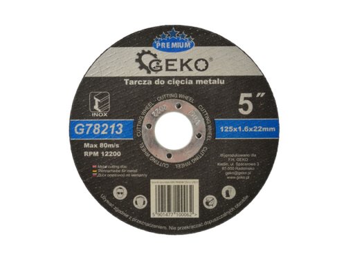 Disc pentru metal 125x1.6mm Inox, Geko Premium G78213