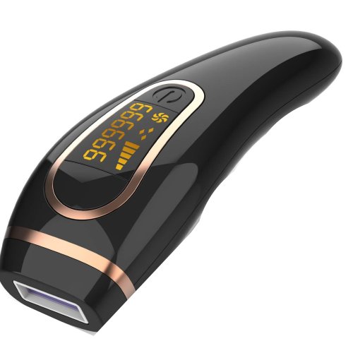 Powerlix - Epilator pentru epilare definitiva fara durere, tehnologie ipl, 5 trepte de intensitate, pentru femei si barbati, senzor piele, mod automat, cu afisaj, 999.999 de pulsatii
