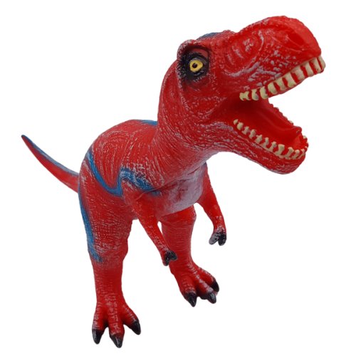 Figurina dinozaur T-Rex din cauciuc cu sunete, rosu, 46 cm