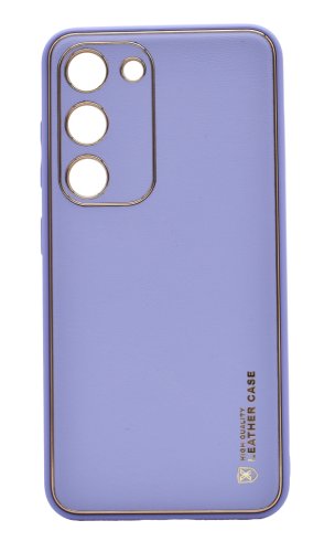 Husa eleganta din piele ecologica pentru Samsung Galaxy A52 cu accente aurii, Lila