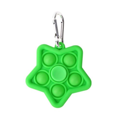 Jucarie Pop It Fidget Spinner, Simple Dimple, RoveZone, cu 5 Laturi, din Silicon, Verde