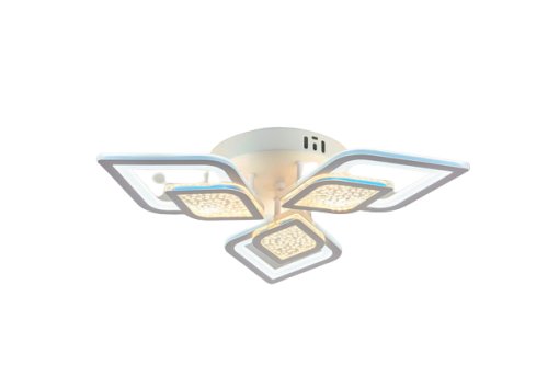 Lustra LED RIVANI, Model M408-3, Cu Telecomanda, 3 Tipuri De Lumina, Intensitate Reglabila, 108W, Alb
