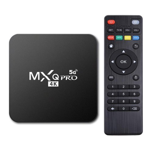 Mini PC TV Box Techstar® MXQ PRO, UltraHD 4K, Quad-Core 64 Bit. 4GB RAM, 512GB ROM, 5G Wireless, Ethernet, Android 10