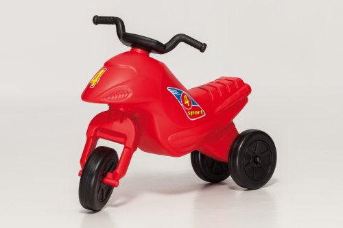 Motocicleta copii cu trei roti fara pedale, mic, culoarea rosie