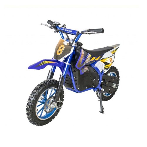Brackner - Motocicleta minicross pe acumulatori breckner germany, putere motor 500w, acumulatori de 24 v 12ah, culoarea albastru+negru