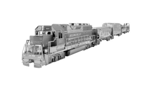 Nano Puzzle 3D, Metalic, Educativ, Model Tren(Locomotiva cu 4 Vagoane)