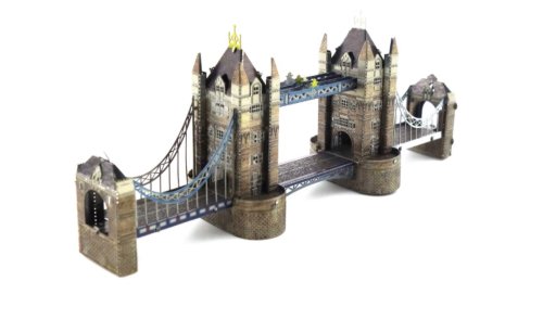 Nano Puzzle Metalic, 3D, RoveZone®, Educativ, Color, Model Podul Londrei, 31 Piese