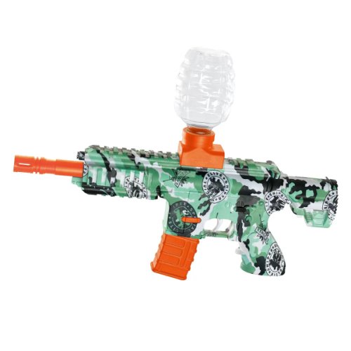 Pistol electric Flippy cu bile de hidrogen de gel, ochelari de protectie, 5000 de bile incluse, cablu de incarcare, 27x37 cm, M416, verde