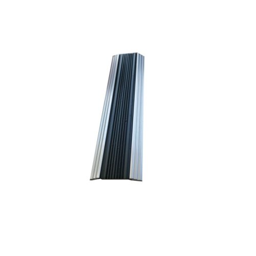 Profile drepte aluminiu pentru treapta Ersin 2151, argintii, antiderapante cu banda de cauciuc, 47mmx300cm, set 5 buc