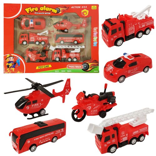 Set Pompier cu vehicule moderne, 6 piese, 38 cm BL2518 RCO®