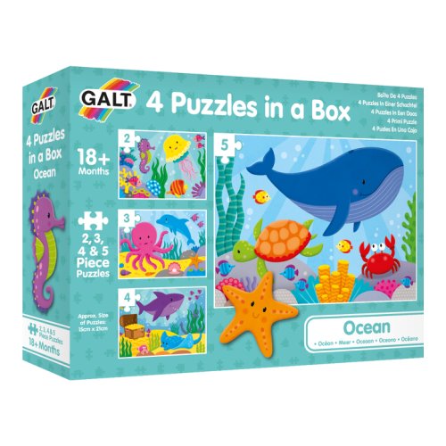 Set puzzle 4 in 1 Galt, Ocean, 2,3,4,5 piese, 1005452