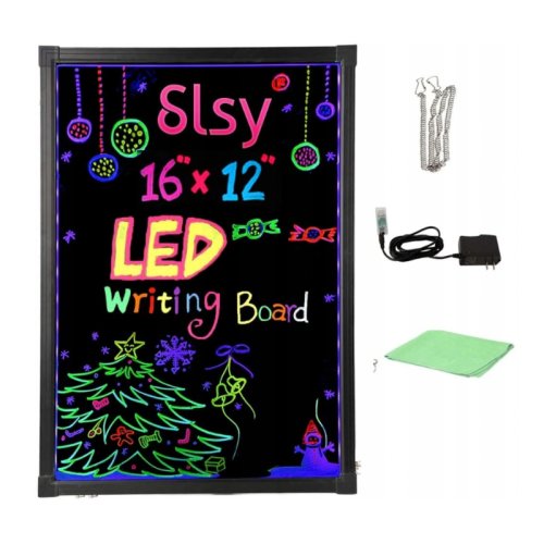 Tabla LED Fluorescenta pentru scris/desenat,30x40cm, Gonga® Negru