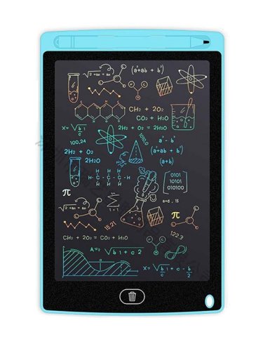 Tableta grafica de desenat pentru copii, color de 8.5 inch diagonala, cu buton de stergere si creion - Light Blue