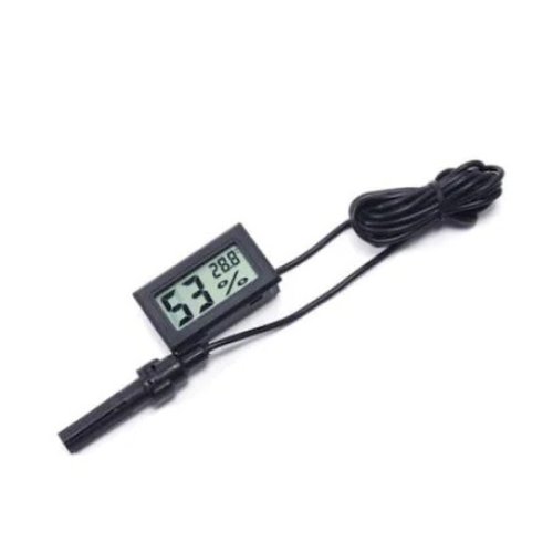 Termometru higrometru LCD -50 ~ +70°C; 10-99%; cu sonda ce poate testa anumite locuri umede incaccesibile
