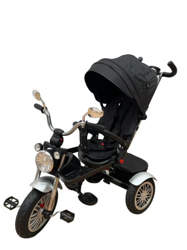 Tricicleta Go Kart , cu far luminos si sunete , maner reversibil , negru