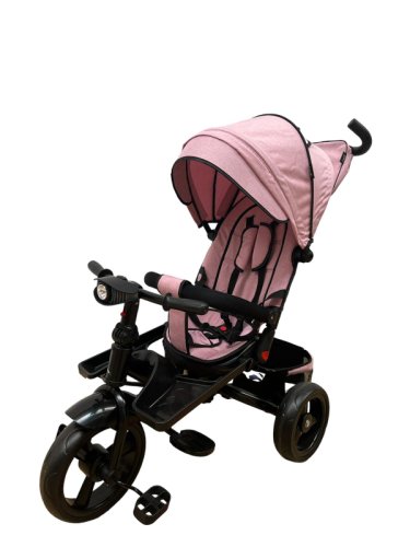 Tricicleta Go Kart , scaun reversibil si pozitie de somn , roz