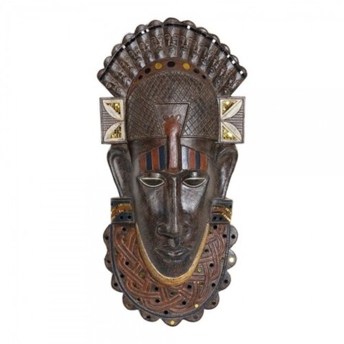 Decoratiune, DKD, Figure Mask, 29 x 8 x 59 cm, rasina, maro