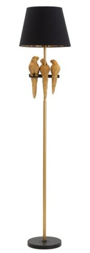 Lampadar Parrots, Mauro Ferretti, 1 x E27, 40W, Ø 37x164.5 cm, negru/auriu