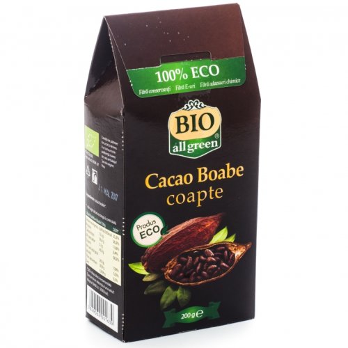 Cacao boabe coapte 200g - bio all green