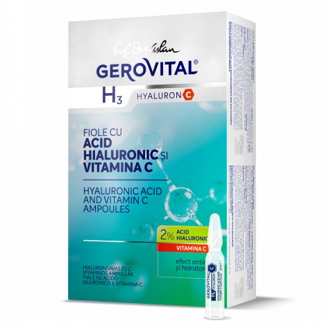 Fiole acid hialuronic 2% vitamina c 10x2ml - gerovital h3 hyaluron