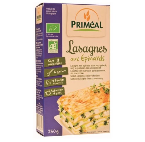 Paste lasagna grau semola spanac 250g - PRIMEAL