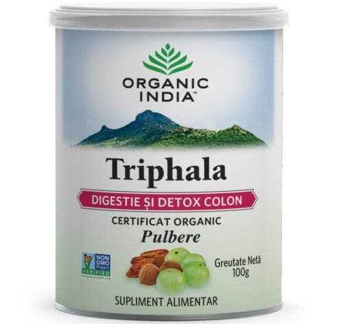 Pulbere Triphala [digestie detox colon] 100g - ORGANIC INDIA