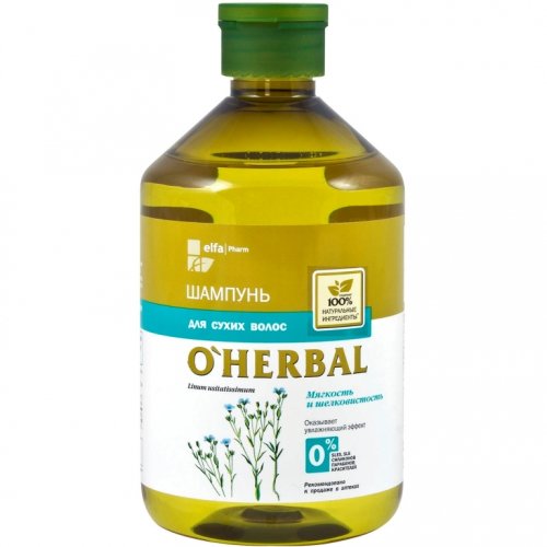 O'herbal - Sampon hidratant emolient par uscat deteriorat 500ml - o`herbal