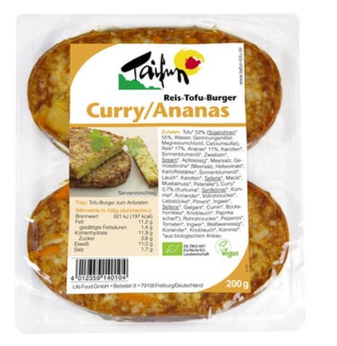 Snitel tofu curry ananas 200g - TAIFUN