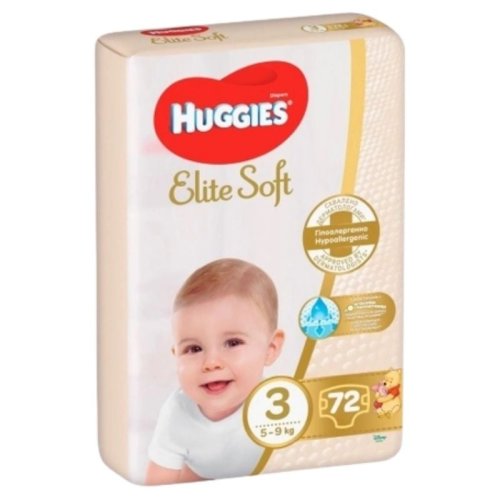 Huggies Scutece Elite Soft Mega Nr.3, 5-9 kg, 72 bucati 
