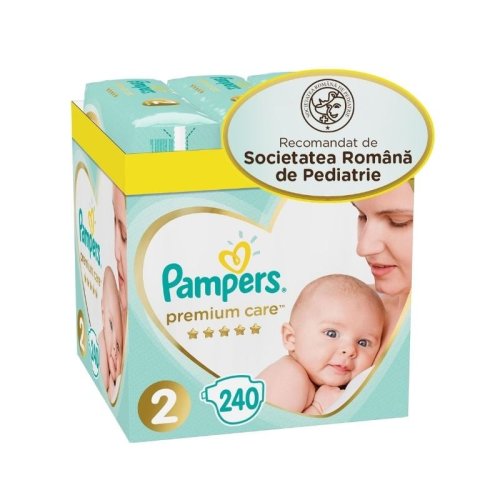 Pampers Scutece Premium Care Marimea 2, 4-8 kg, 240 bucati