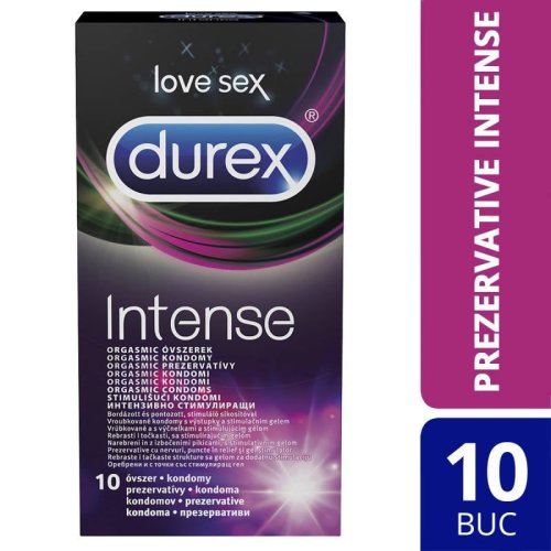 Prezervative Durex Intense Orgasmic, 10 bucati