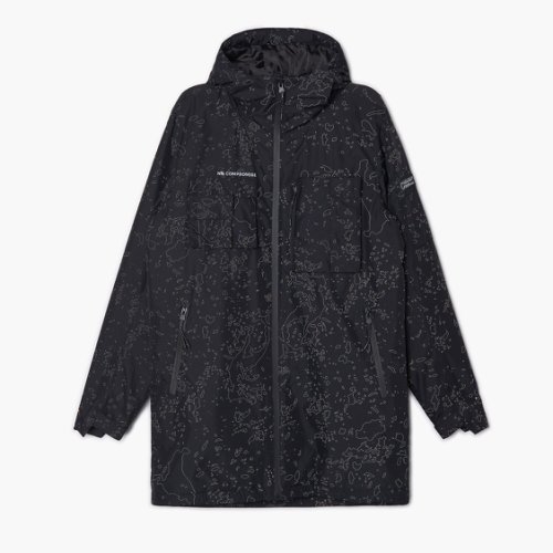 Cropp - Jachetă neagră cu glugă reflectorizantă - Negru