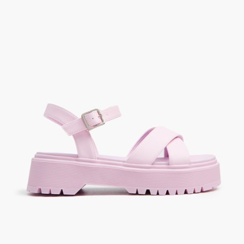Cropp - Sandale în culori pastelate - Roz