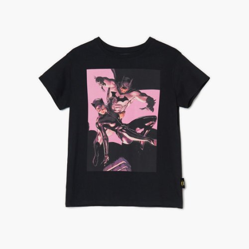 Cropp - T-shirt cu imprimeu Batman & Catwoman - Negru