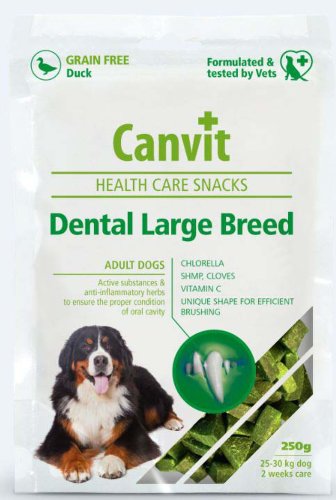 CANVIT Snack Dental Delicatesă pentru câini de talie mare, fără cereale 250g